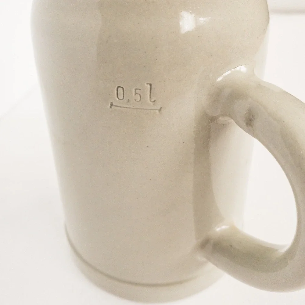Wick-Werke Beer Stein Unisex‎ 0.5L Grey Heidelberg Cityscape Stoneware